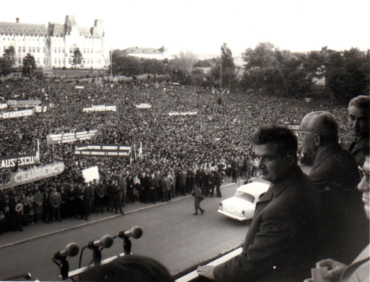 Vizita de lucru a lui Nicolae Ceauşescu la Iaşi - mitingul.(26  mai 1970).