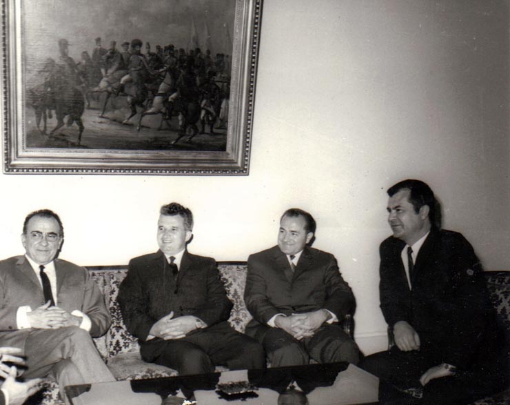 Primirea la Nicolae Ceauşescu a lui Santiago Carilio, secretar general al Partidului Comunist din Spania.(30 mai 1970).