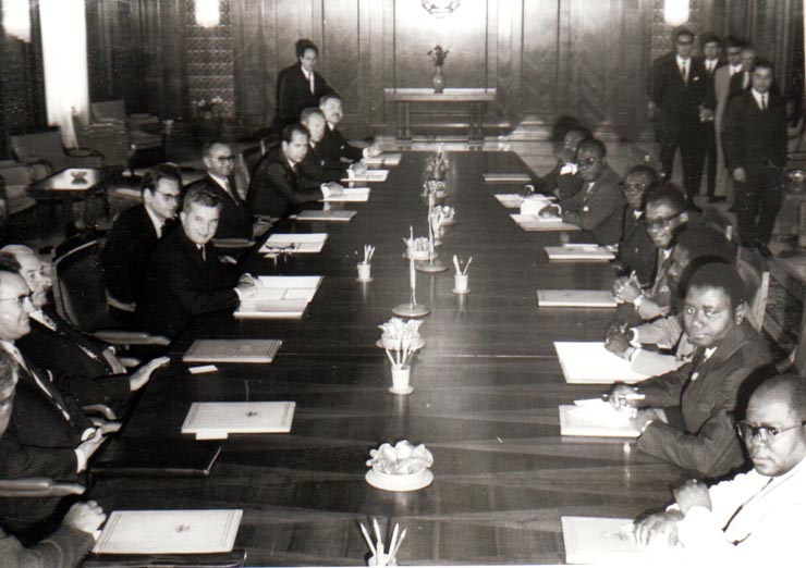 Vizita preşedintelui Republicii Democratice Congo, Iozeph Desire Mobutu.    (august 1970).