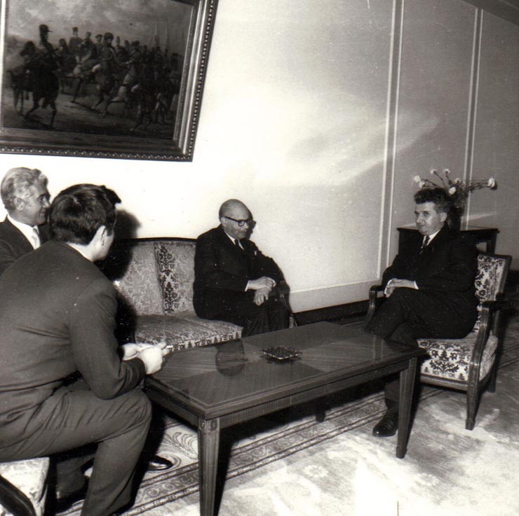 Primirea la Nicolae Ceauşescu a şefului Secţiei F.A.O. a O.N.U.    (5 februarie 1971).
