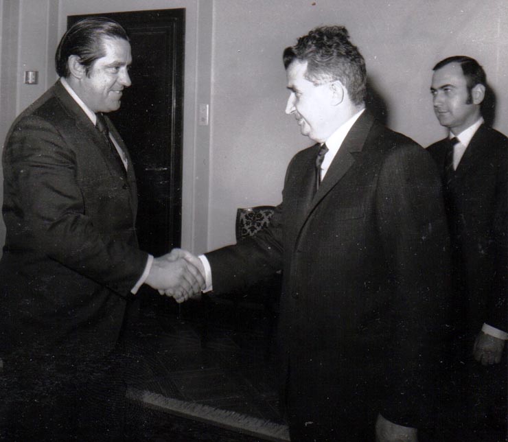 Primirea la Nicolae Ceauşescu a senatorului american F. Harris. Aprilie 1971. (22 aprilie 1971).