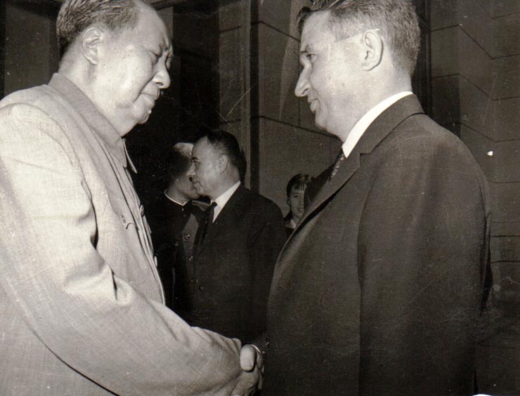 Vizita oficială a lui Nicolae Ceauşescu în Republica Populară Chineză. Primirea la Mao Tzedun. ( iunie 1971).