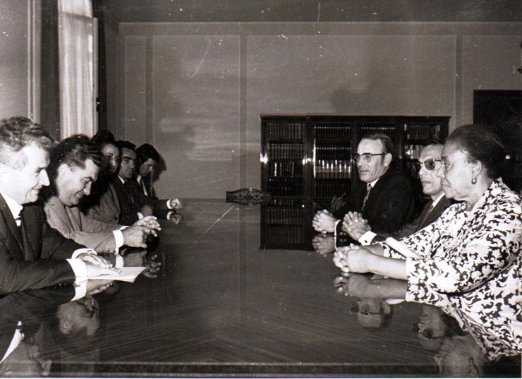 Primirea la C.C. al P.C.R. a delegaţiei oficiale de partid din Guadelupa – convorbirile oficiale. (27 sept. 1971).