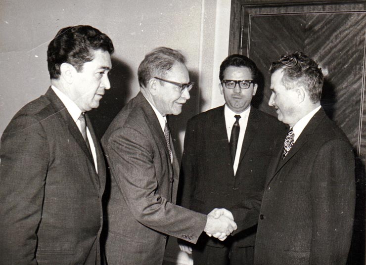 Primirea de către Nicolae Ceauşescu a delegaţiei Partidului Comunist din Mexic condusă de primul secretar, Arnaldo Martinez Verdugo. (octombrie 1971).