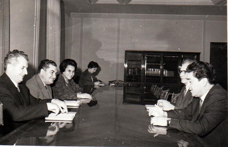 Primirea de către Nicolae Ceauşescu a delegaţiei Partidului Comunist din Mexic, condusă de primul secretar, Arnaldo Martinez Verdugo.(octombrie 1971).