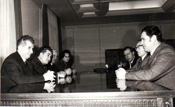 Primirea la Nicolae Ceauşescu a delegaţiei Partidului Comunist din Austria condusă de Franz Muhri – convorbiri oficiale.  (17 decembrie 1971).