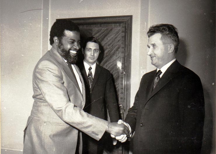 Primirea la C.C. al P.C.R. a preşedintelui organizaţiei populare din Africa de sud-vest, Sovu Nujoma.(30 decembrie 1971).